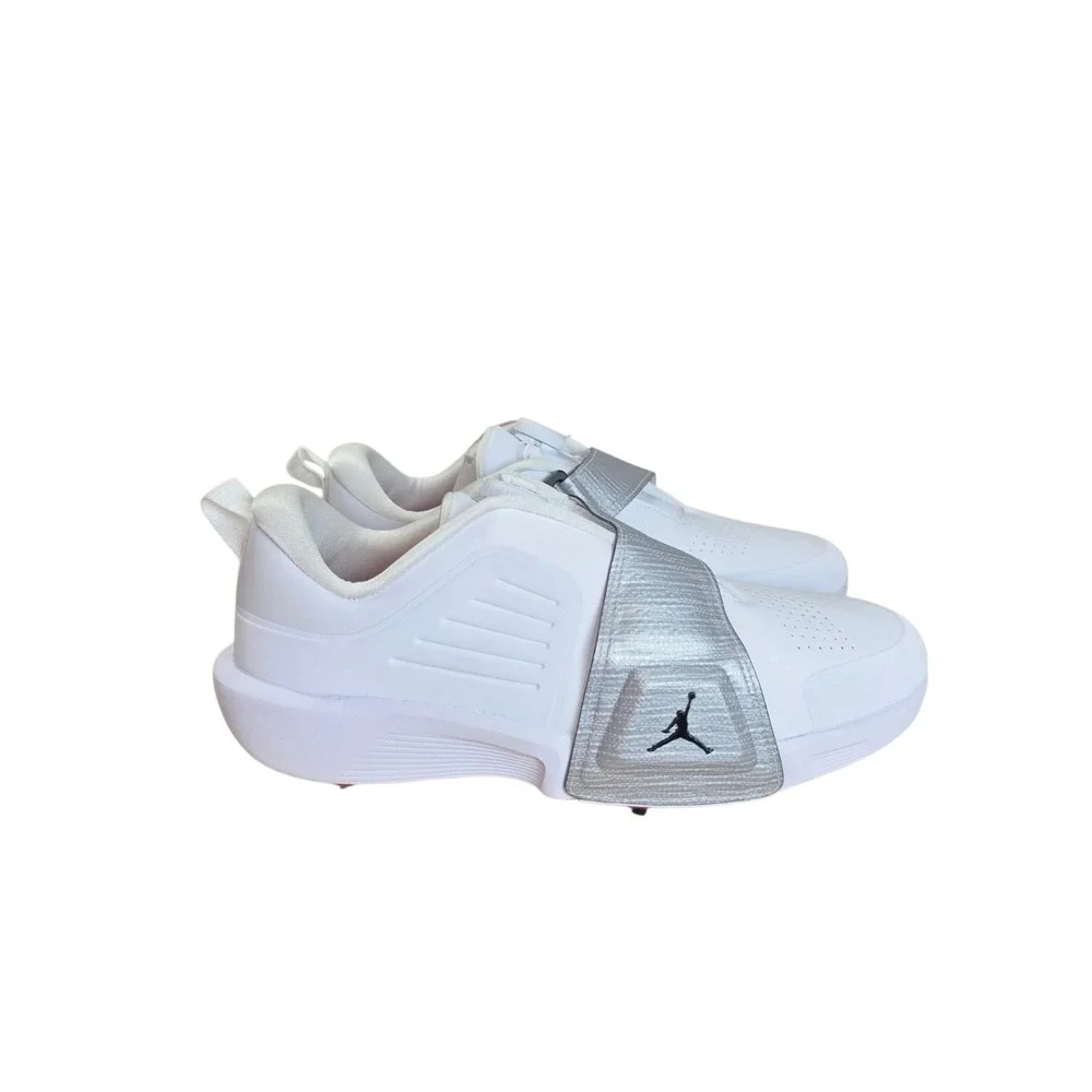 Jordan Air Rev Golf Shoes White Metallic Silver Men's 10 FV6338-100